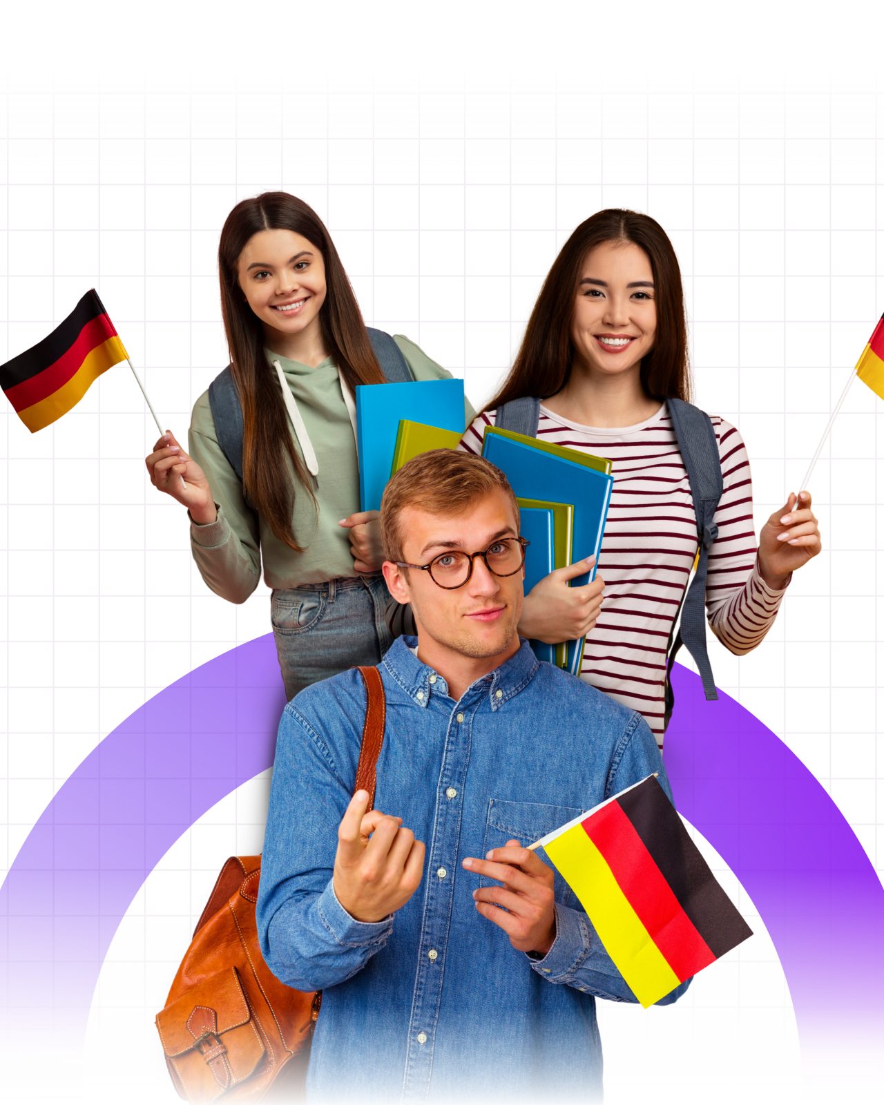 Ilustrasi FAQ pertanyaan umum tentang kursus bahasa Jerman DlmF