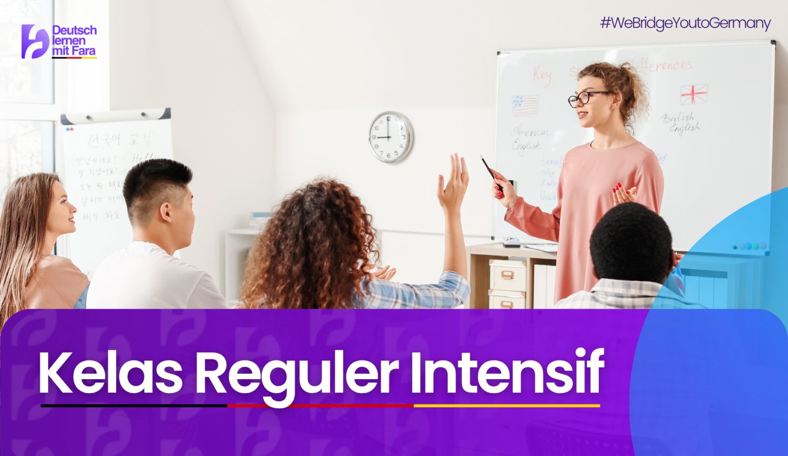 Program kursus bahasa Jerman reguler offline level A1 sampai B1 di Bandung